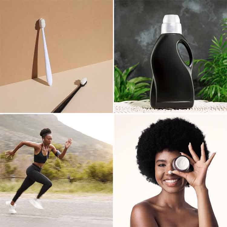 BlackSpace eco-friendly laundry detergent bottle with natural ingredients.